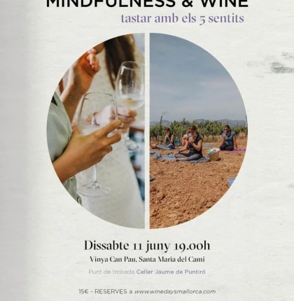 Mindfulness y cata de vinos de Jaume de Puntiró